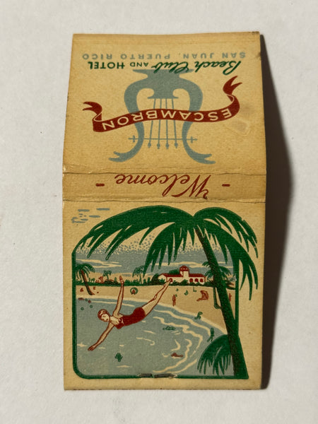 "Escambron Beach Club" San Juan, PR Vintage Feature Matchbook