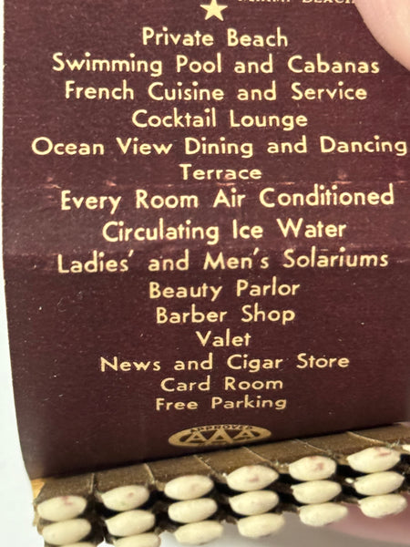 "Hotel Martinique" Miami Beach, FL Vintage Feature Matchbook