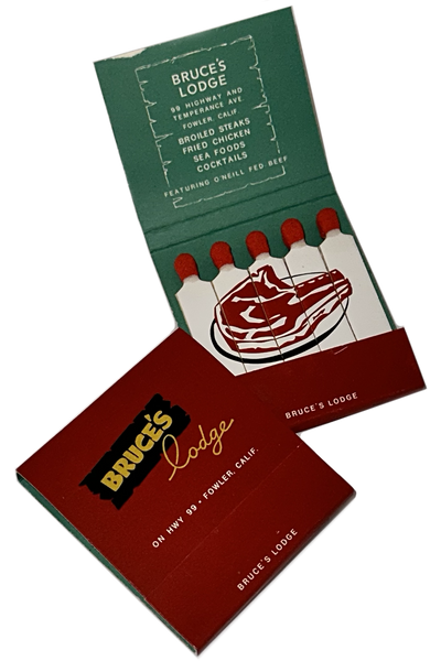 "Bruces Lodge" Retro Feature Matchbook