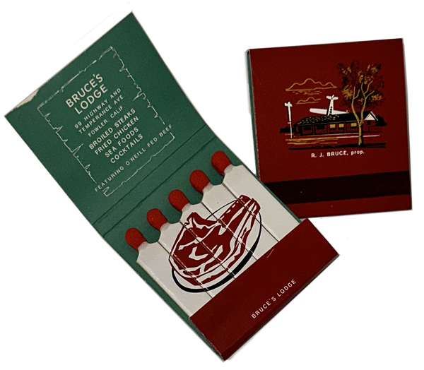 "Bruces Lodge" Retro Feature Matchbook