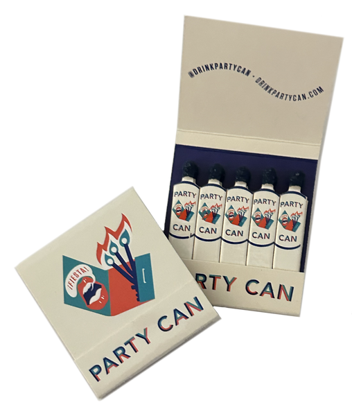 "Party Can" Retro Feature Matchbook