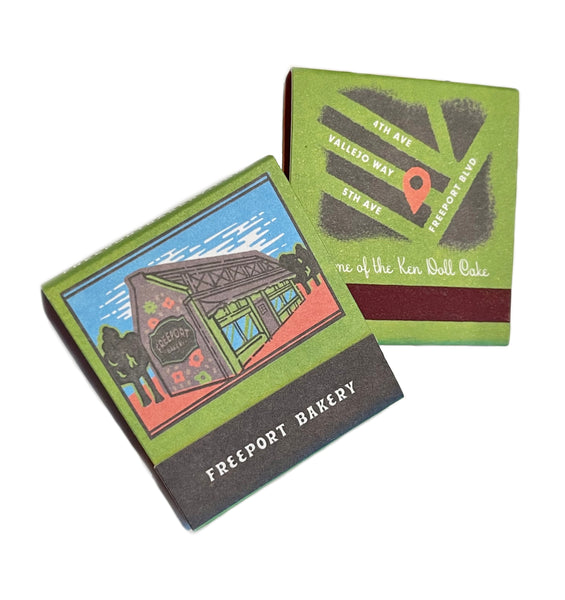Freeport Bakery FRUIT PIE RETRO FEATURE MATCHBOOK
