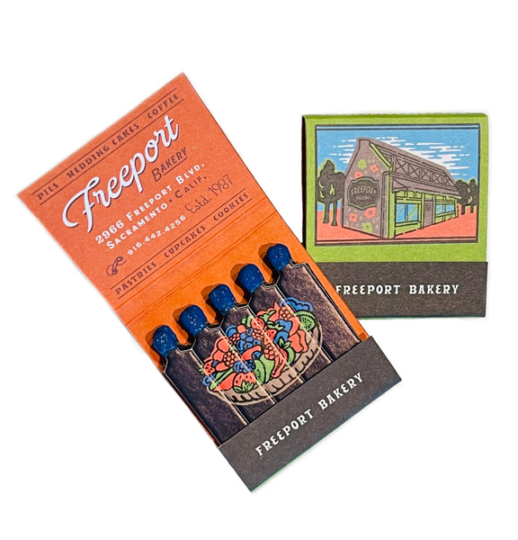 Freeport Bakery FRUIT PIE RETRO FEATURE MATCHBOOK
