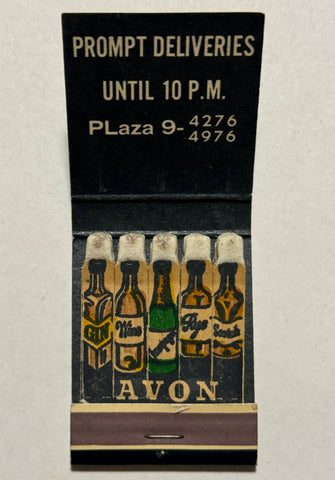 "Avon Liquors" NYC, NY Vintage Feature Matchbook