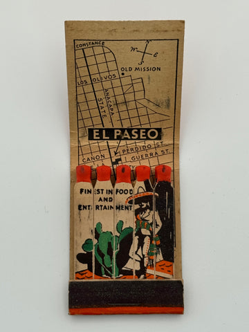 "El Paseo" Santa Barbara, CA Vintage Feature Matchbook