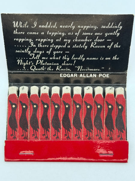 "The Raven’s Nest" Union, NJ Vintage Feature Matchbook