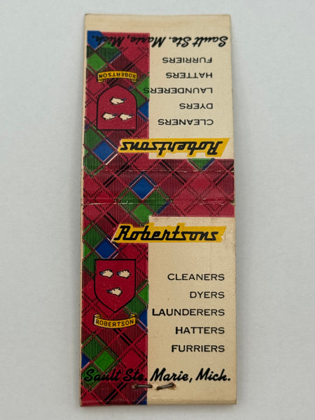 "Robertsons" Marie, MI Vintage Feature Matchbook