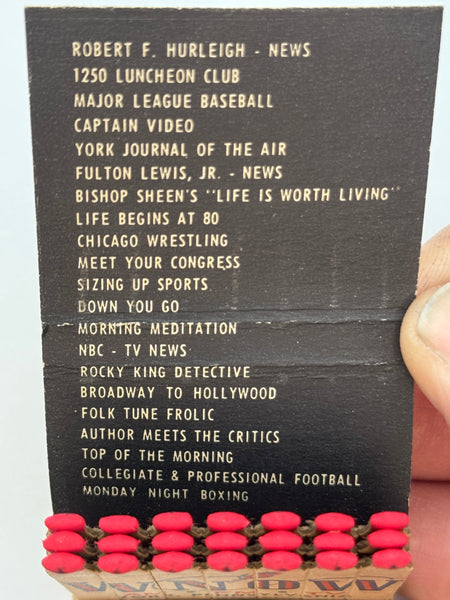 "WNOW" York, PA Vintage Feature Matchbook