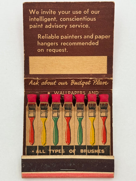 "California Paint Company" Burbank. CA  Vintage Feature Matchbook