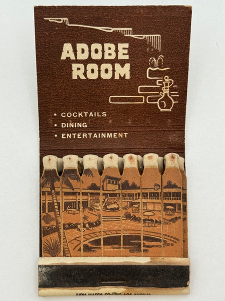 "Rancho Presidio Hotel / Adobe Room" San Diego, CA Vintage Feature Matchbook