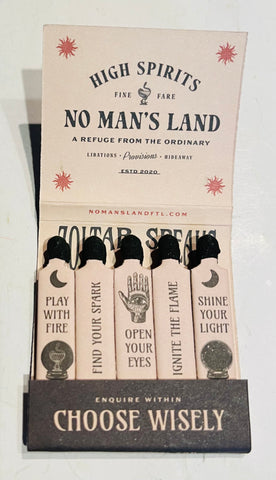 "No Man's Land Zoltar Speaks" High Spirits Retro Feature Matchbook