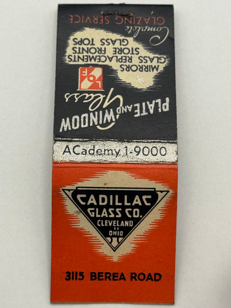 "Cadillac Glass Co" Cleveland, OH Vintage Feature Matchbook