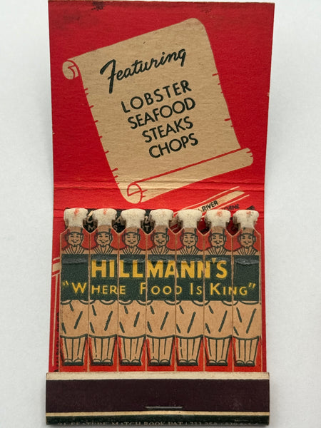 "Hillmann’s" Hartsdale, NY Vintage Feature Matchbook