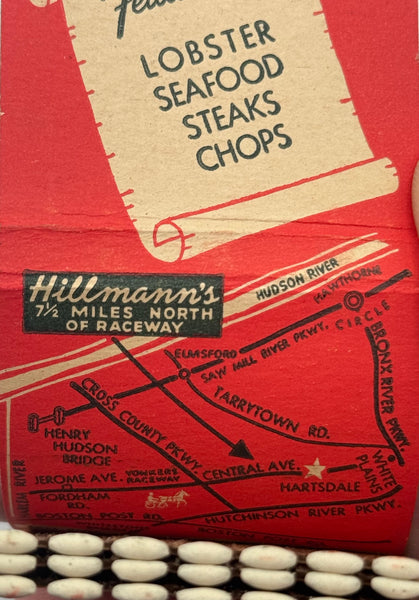 "Hillmann’s" Hartsdale, NY Vintage Feature Matchbook