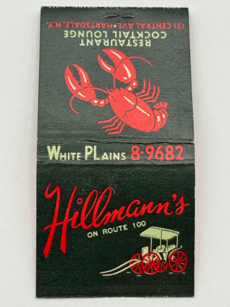 "Hillmann’s" Hartsdale, NY Vintage Feature Matchbook