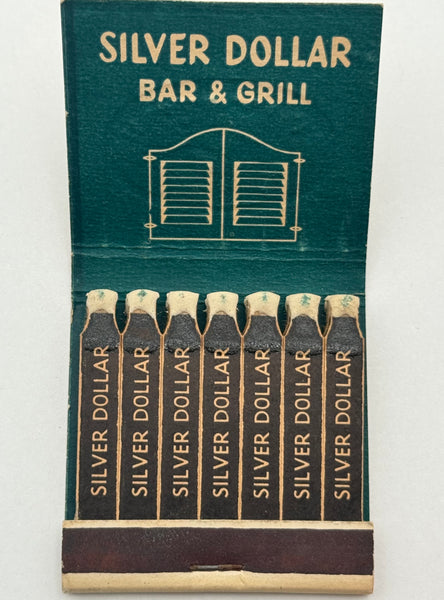 "Silver Dollar Bar & Grill" Long Beach, CA Vintage Feature Matchbook with an Embossed Cover!