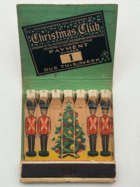 "Morris Plan Savings and Loan Co. / Christmas Club" Wheeling, W VA Vintage Feature Matchbook