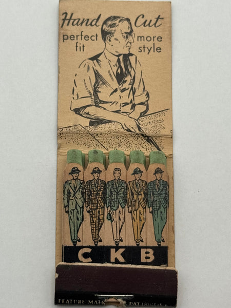 "Steve Hulburt / CKB" Freeport, IL Vintage Feature Matchbook