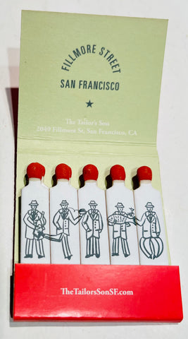 "The Tailor's Son" San Francisco, CA Retro Feature Matchbook