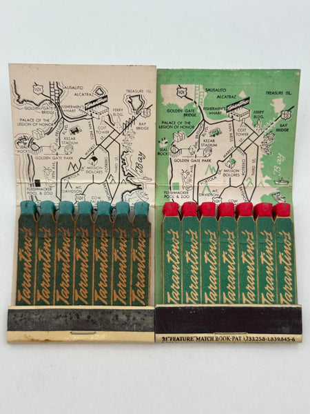 "Tarantino’s" San Francisco, CA Set of 2 Vintage Feature Matchbooks!