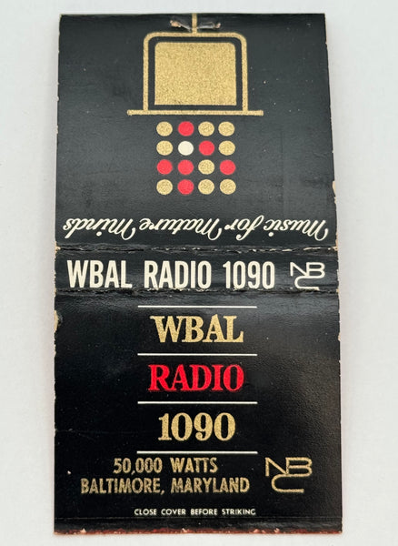"WBAL" Baltimore, MD Vintage Feature Matchbook
