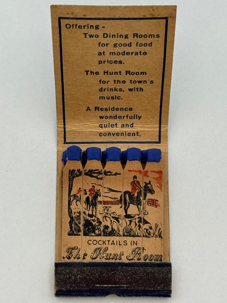 "Hotel Stafford / The Hunt Room" Baltimore, MD Vintage Feature Matchbook
