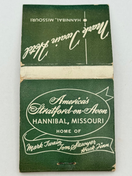 "Mark Twain Hotel" Hannibal, MO Vintage Feature Matchbook