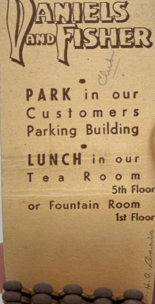 "Daniels and Fisher" Denver, CO Vintage Feature Matchbook