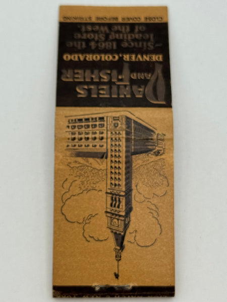 "Daniels and Fisher" Denver, CO Vintage Feature Matchbook