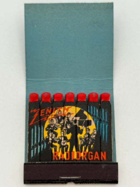 "Zenith Radiorgan" Vintage Feature Matchbook