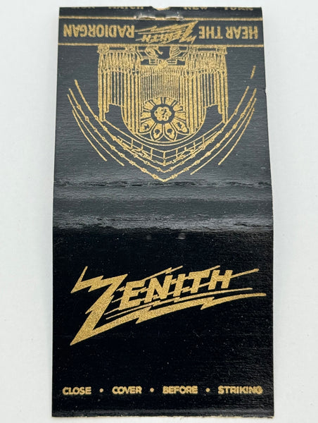 "Zenith Radiorgan" Vintage Feature Matchbook