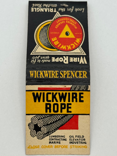 "Wickwire Spencer Steel Co." New York, NY Vintage Feature Matchbook