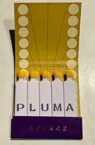 “Pluma Lounge” Retro Feature Matchbook