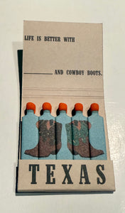 “Nick Fouquet Lucchese Texas” Retro Feature Matchbook