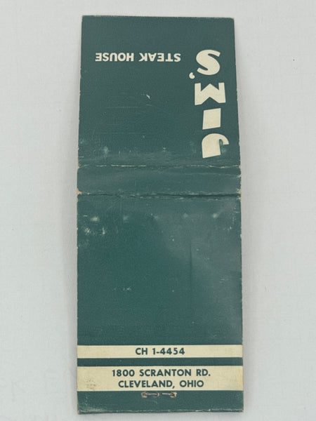 "Jim’s Steakhouse" Cleveland, OH Vintage Feature Matchbook