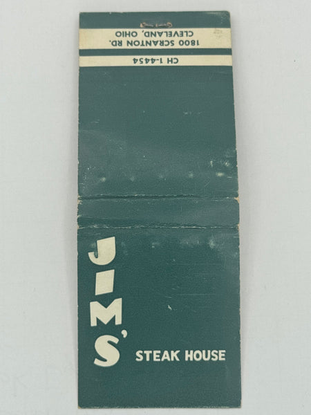 "Jim’s Steakhouse" Cleveland, OH Vintage Feature Matchbook
