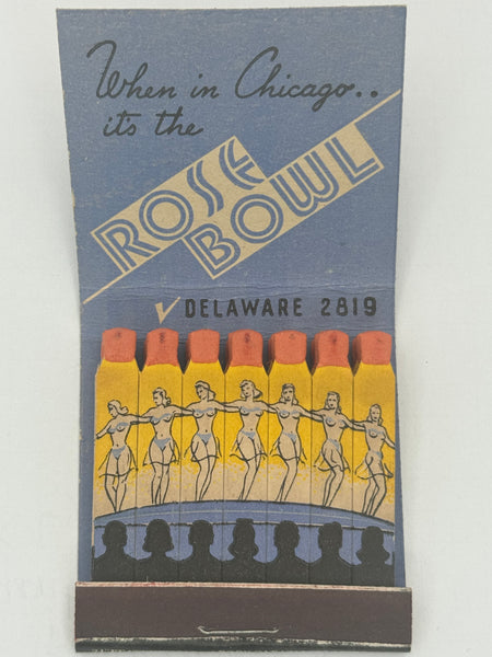 "Rose Bowl" Chicago, IL Vintage Feature Matchbook