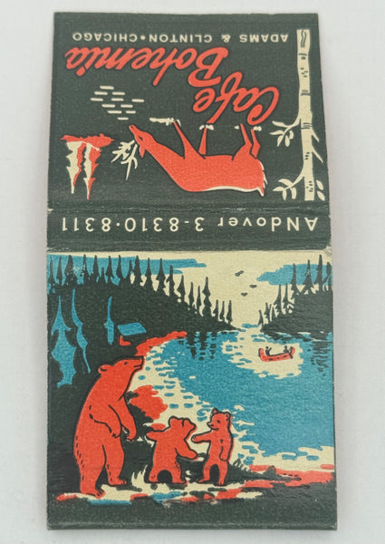 "Cafe Bohemia" Chicago,  IL Vintage Feature Matchbook