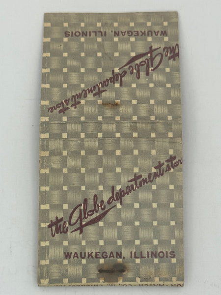 "The Globe" Waukegan, IL Vintage Feature Matchbook