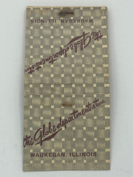 "The Globe" Waukegan, IL Vintage Feature Matchbook