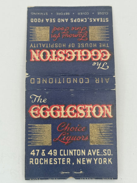"The Eggleston" Rochester, NY Vintage Feature Matchbook