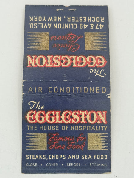 "The Eggleston" Rochester, NY Vintage Feature Matchbook