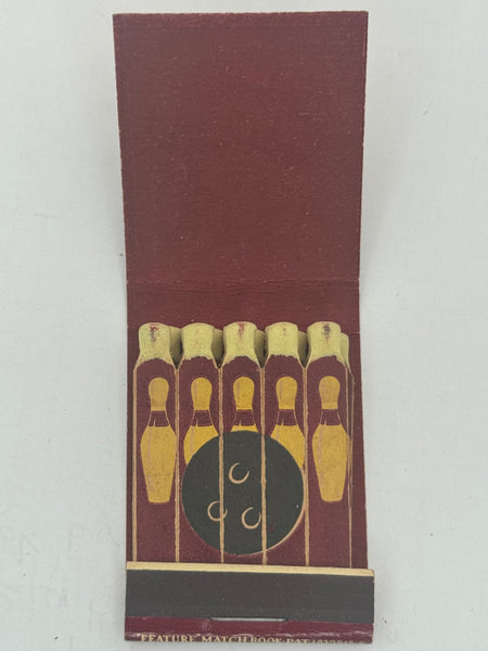 "Logan Bowl" Chicago, IL Vintage Feature Matchbook