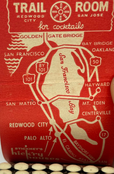 "Stickney’s Hick’ry Houses" Palo Alto, CA Vintage Feature Matchbook