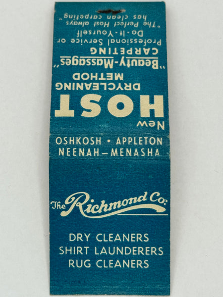 "The Richmond Co" Oshkosh, MN Vintage Feature Matchbook