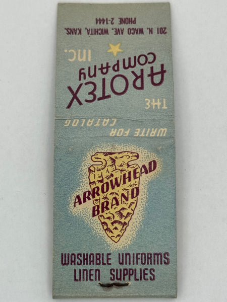 "The Arotex Company / Arrowhead Brand" Witchita, KS Vintage Feature Matchbook