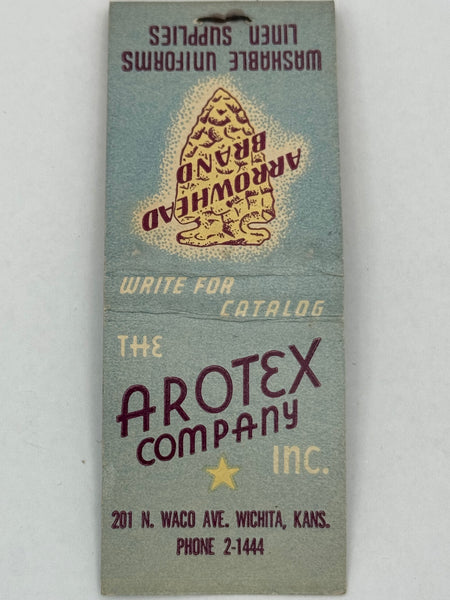 "The Arotex Company / Arrowhead Brand" Witchita, KS Vintage Feature Matchbook