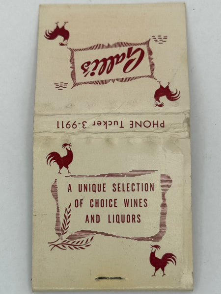 "Galli’s" Ignacio, CA Vintage Feature Matchbook