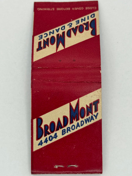 "BroadMont Cafe" Chicago, IL Vintage Feature Matchbook