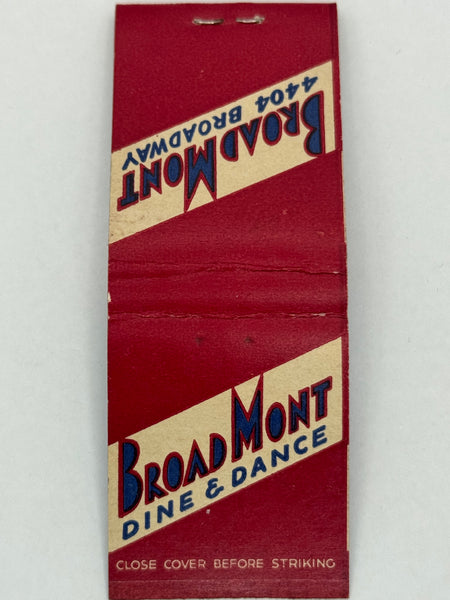 "BroadMont Cafe" Chicago, IL Vintage Feature Matchbook